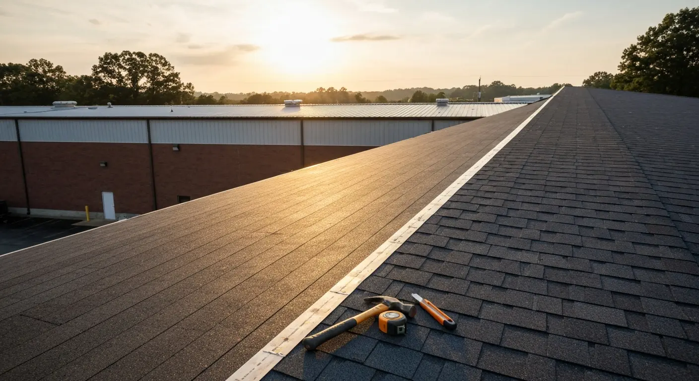 New roof installation