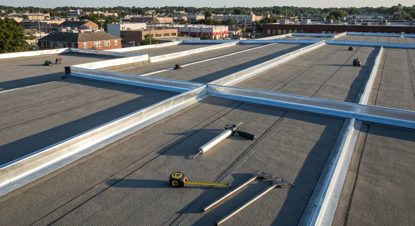 Commercial roof installation