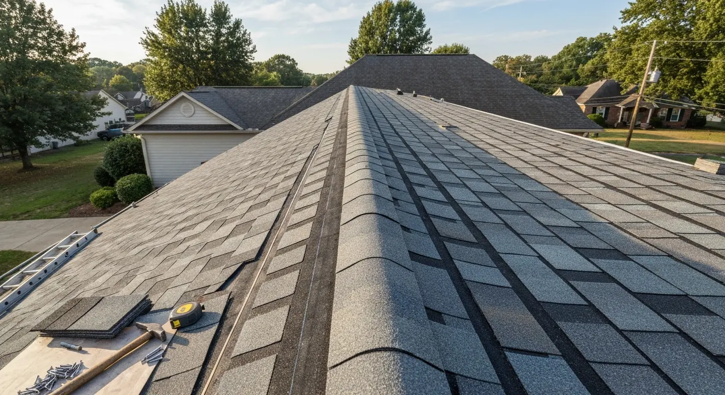 Asphalt shingle roof installation