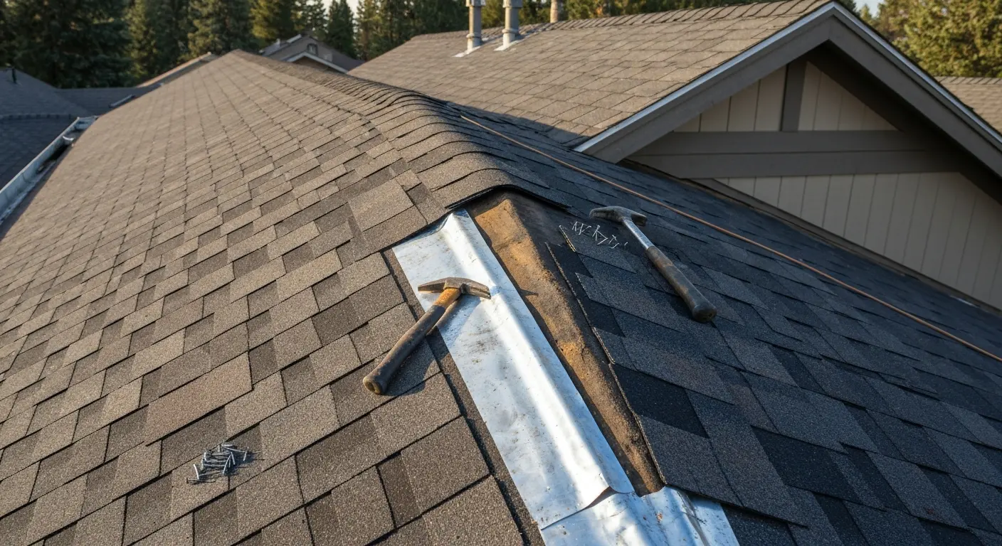 Roof repair work