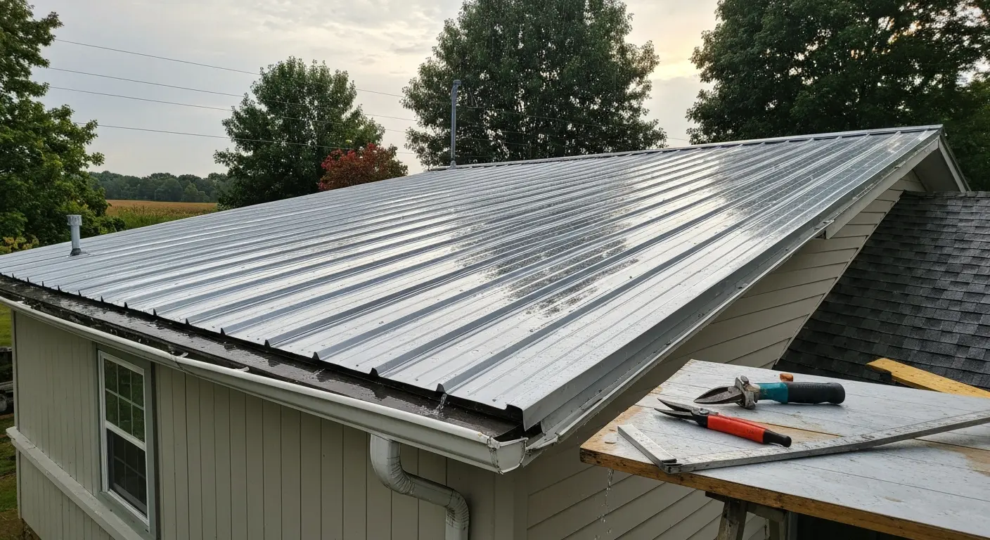 Metal roof installation