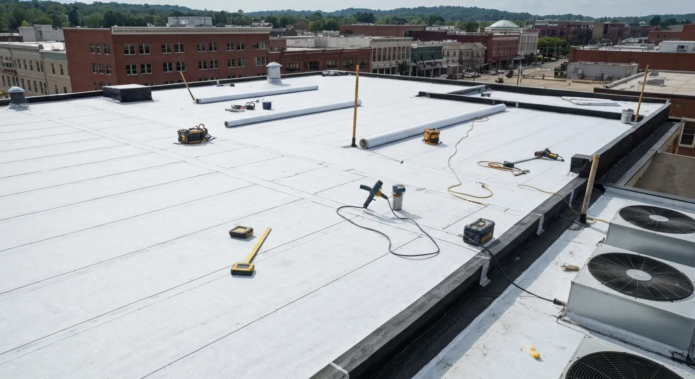 Flat roof TPO system