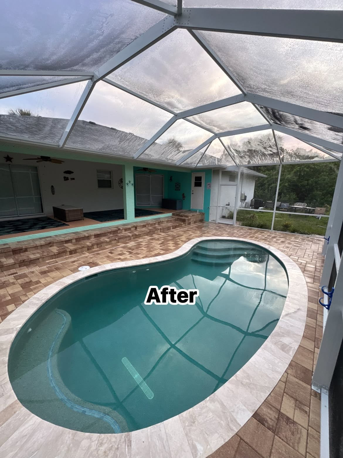 Lanai & Pool Area Cleaning after cleaning