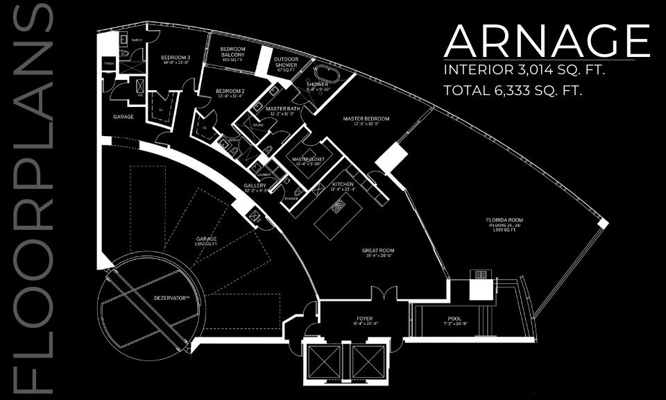 Bentley Residences Interior Floor Plans - Arnage