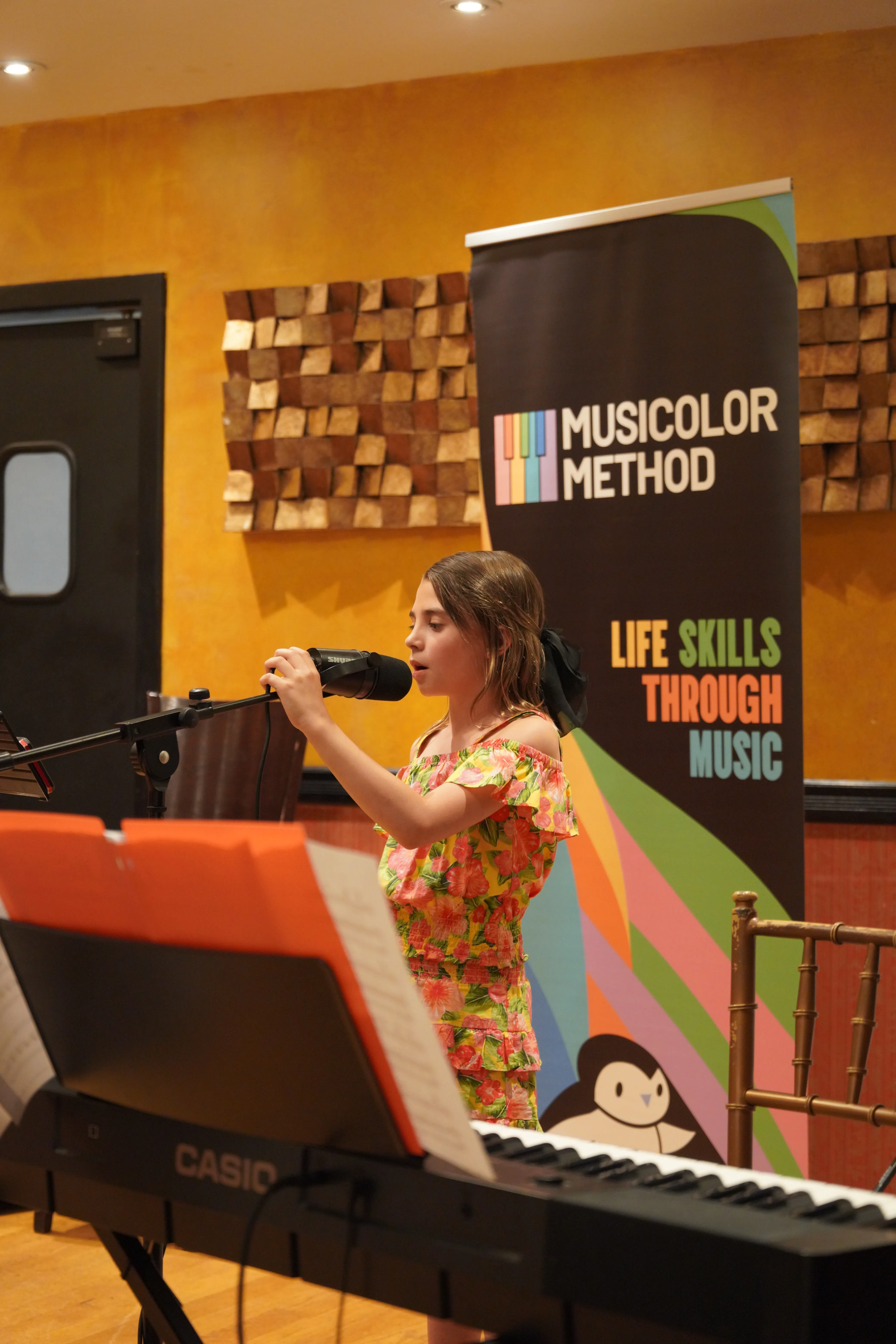 Teen students participating in a Musicolor music activity