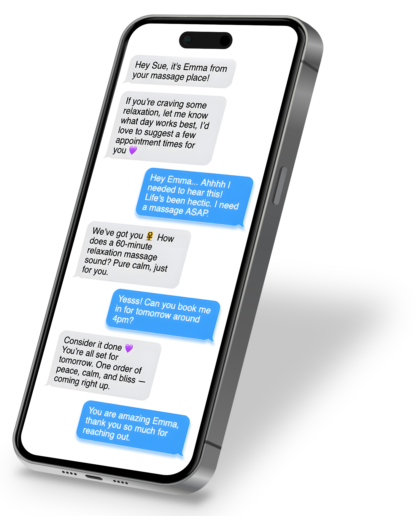 Rebookly conversational AI booking interface for clinics using Jane