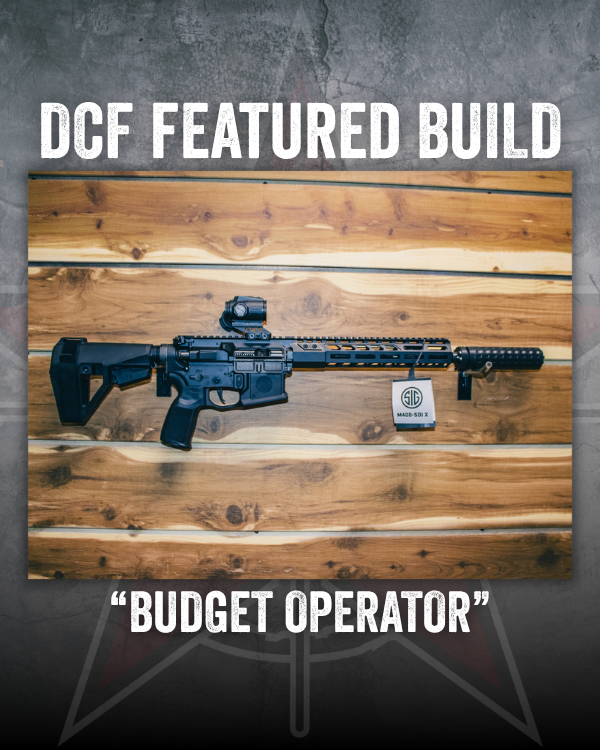 DCF Guns custom build – Budget Operator, a black AR-15 rifle