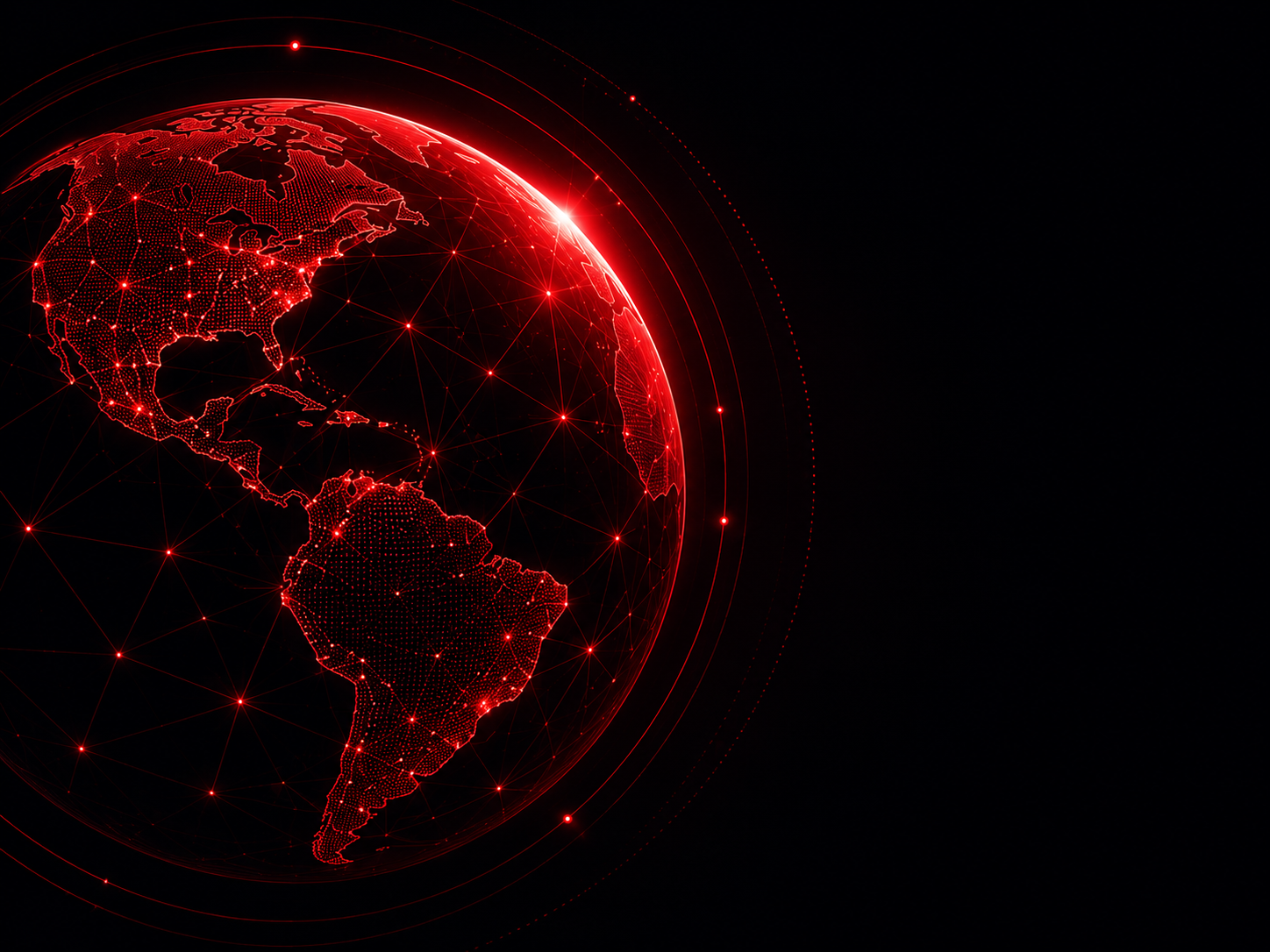 Digital globe representing a connected business ecosystem