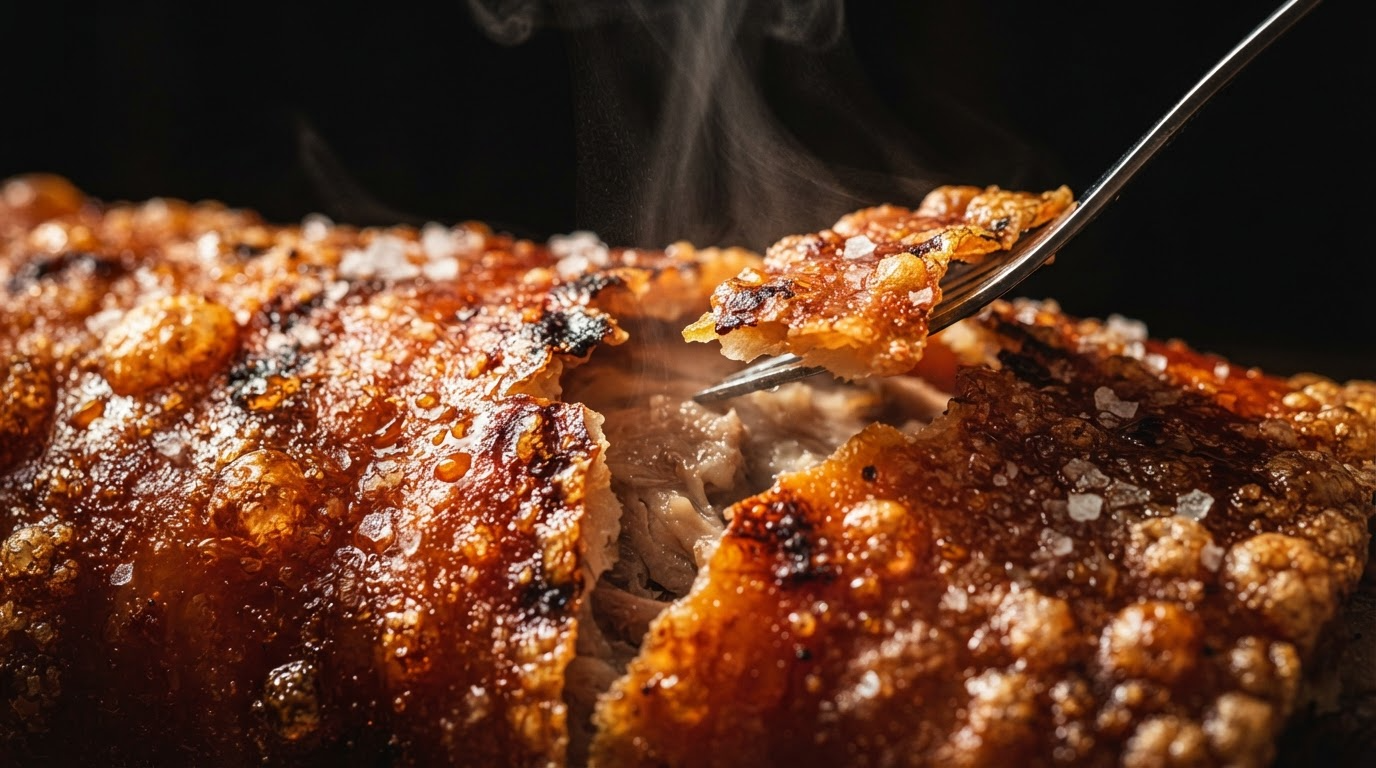Lechon de Leche on banana leaves