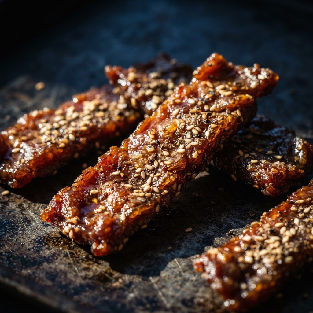 Honey gold teriyaki beef jerky