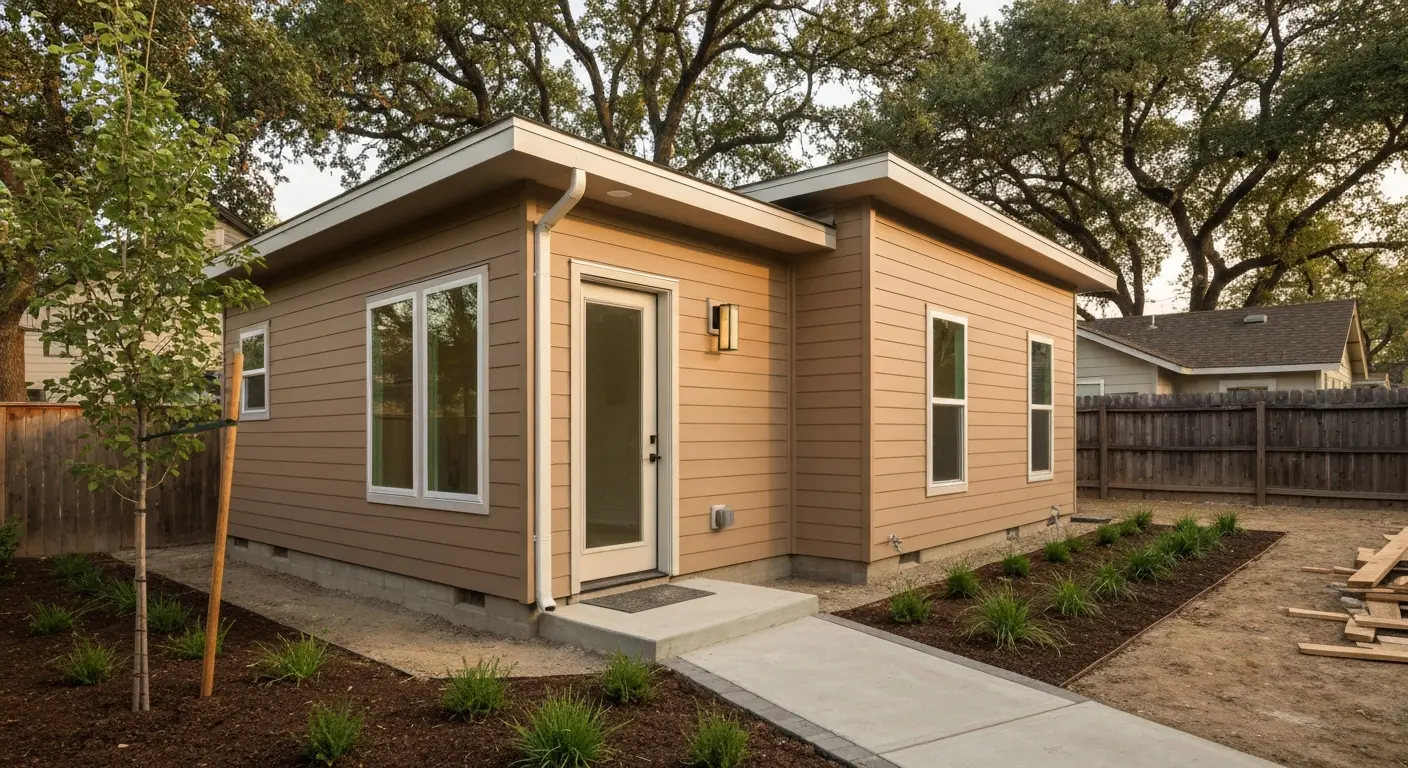 Backyard ADU construction in East Sacramento