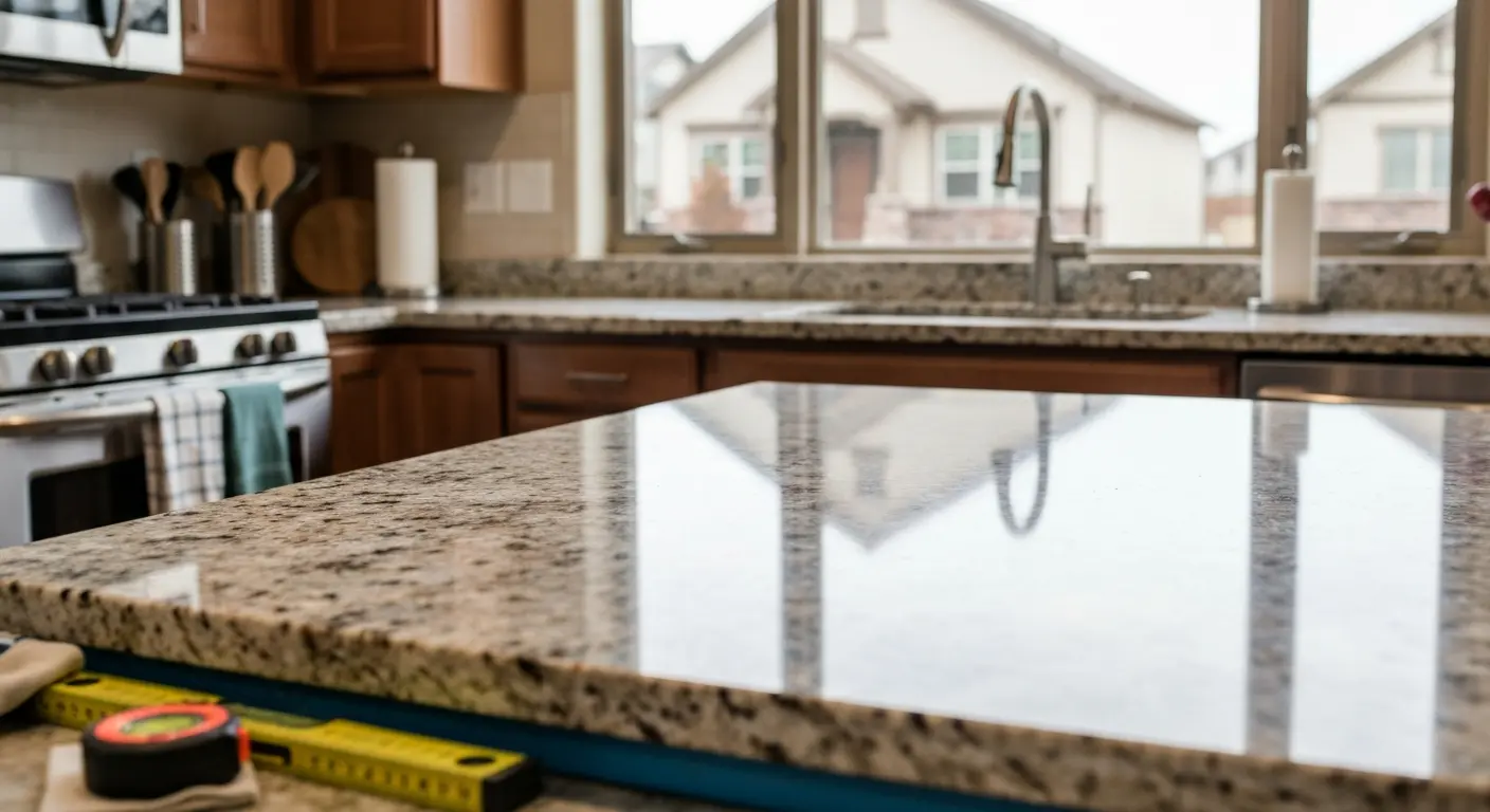 Granite countertop installation