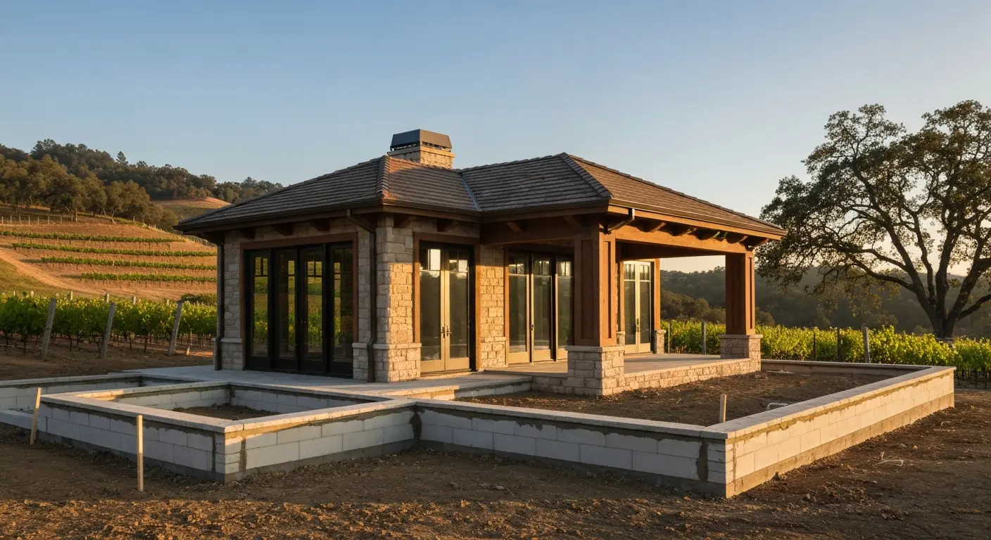 Guest house addition Napa Valley