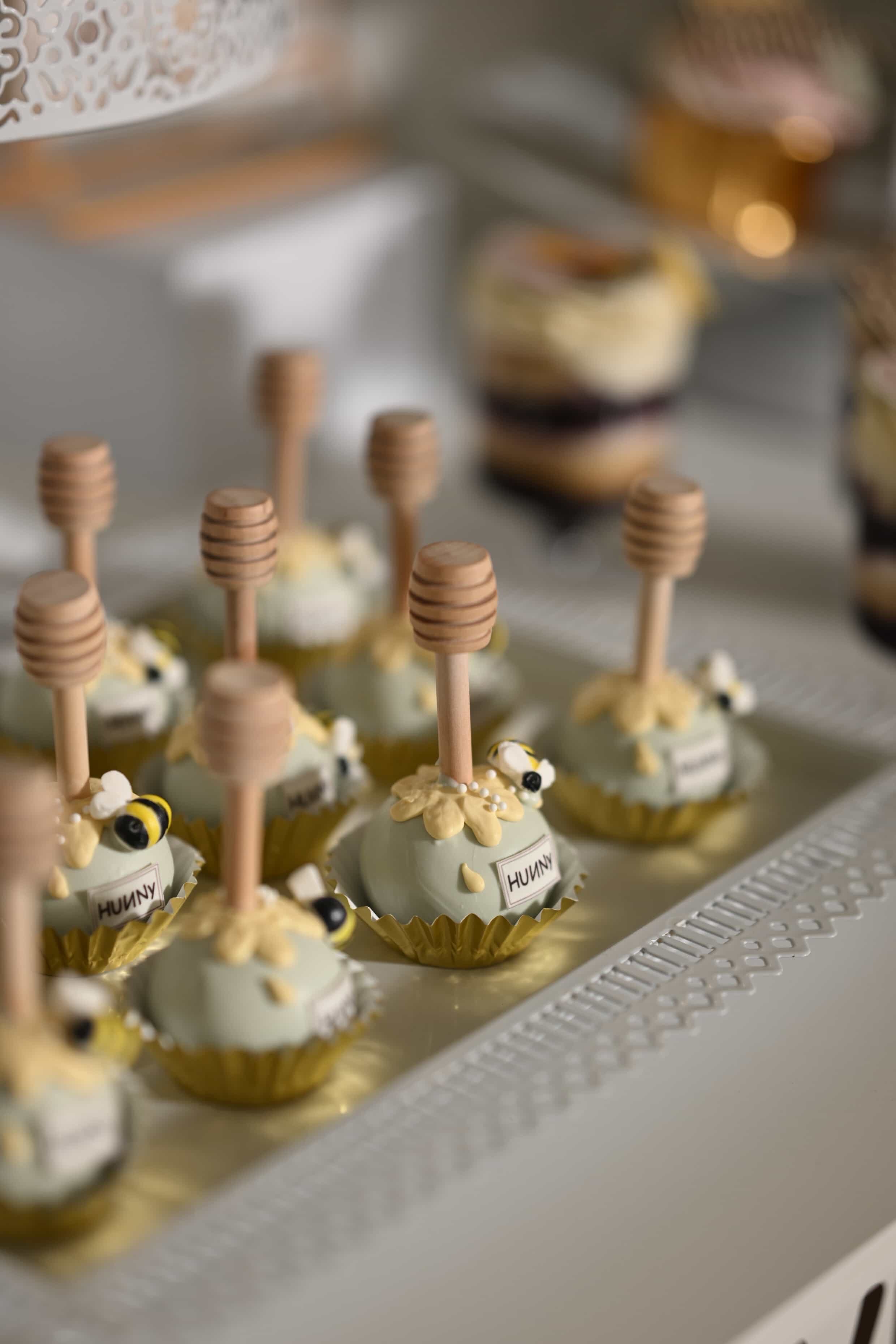 Cake pops styled for an event