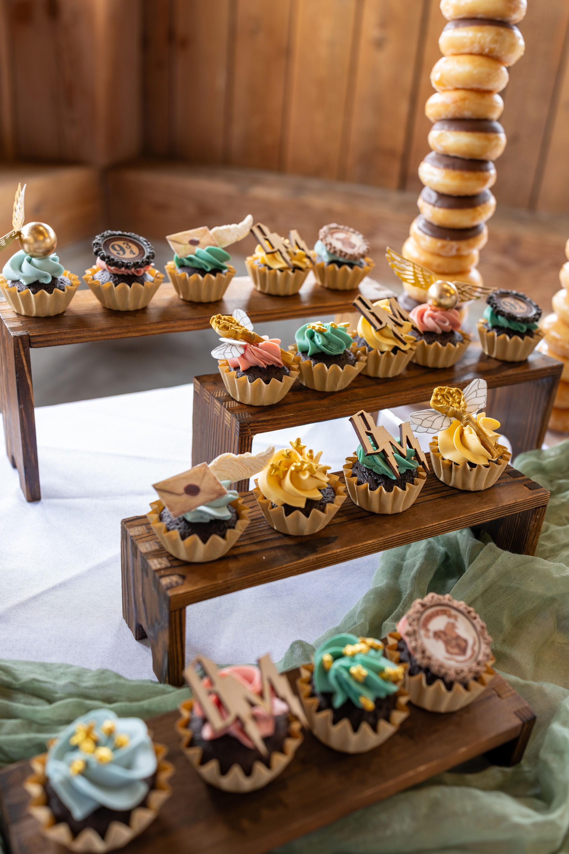 Custom themed cupcakes for a dessert table