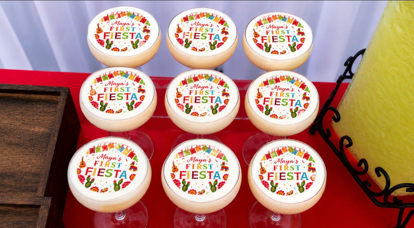 Custom edible mocktail toppers