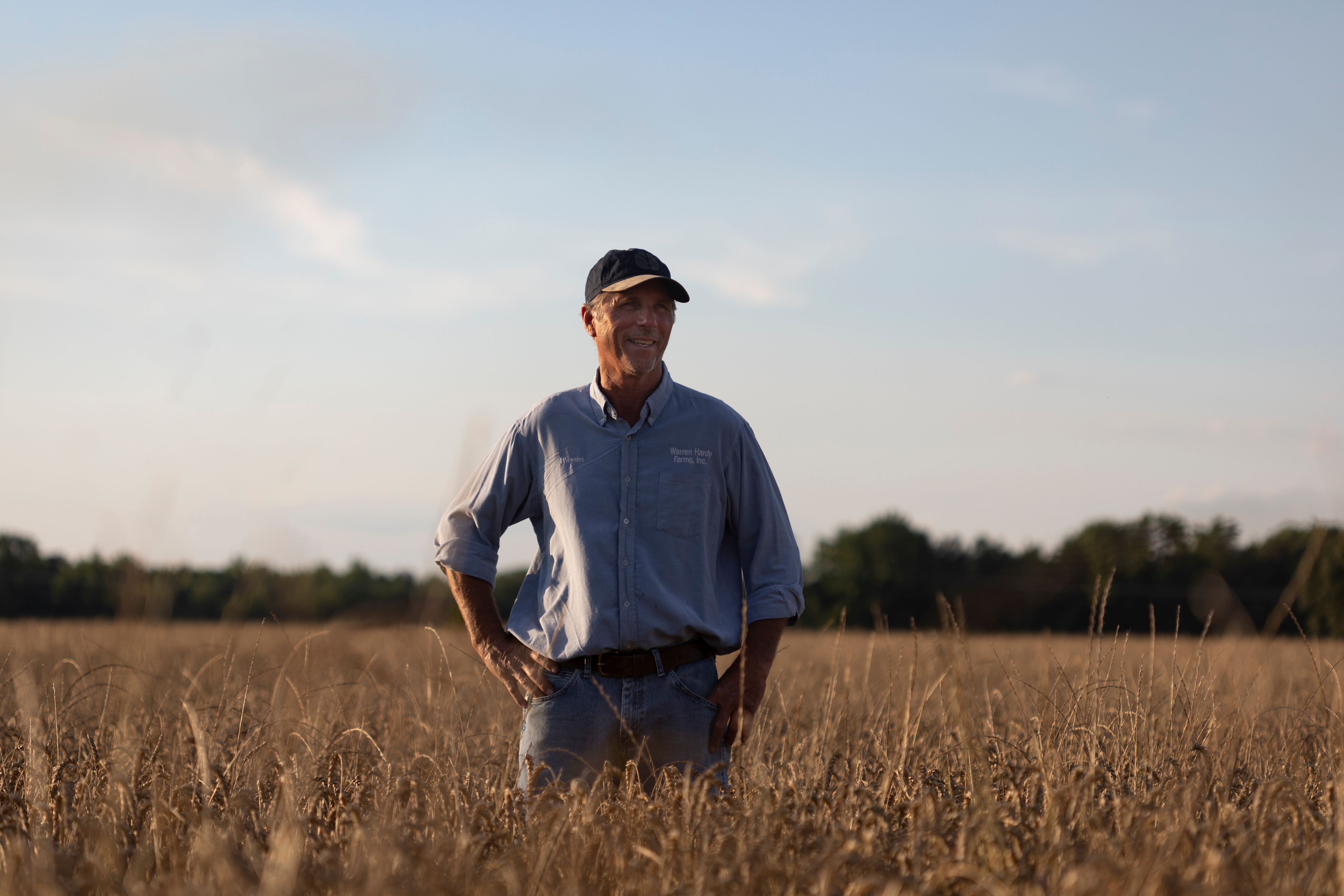 Farmer standing in a field