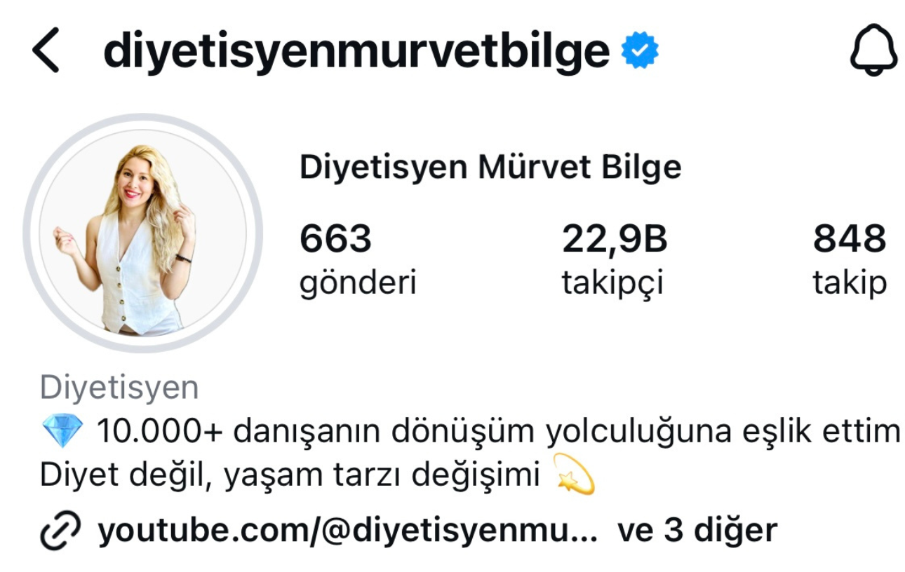 diyetisyenmurvetbilge Instagram profili