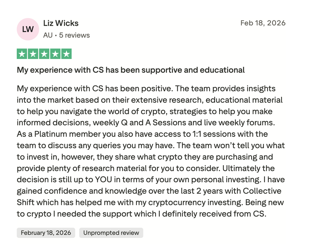 Trustpilot review