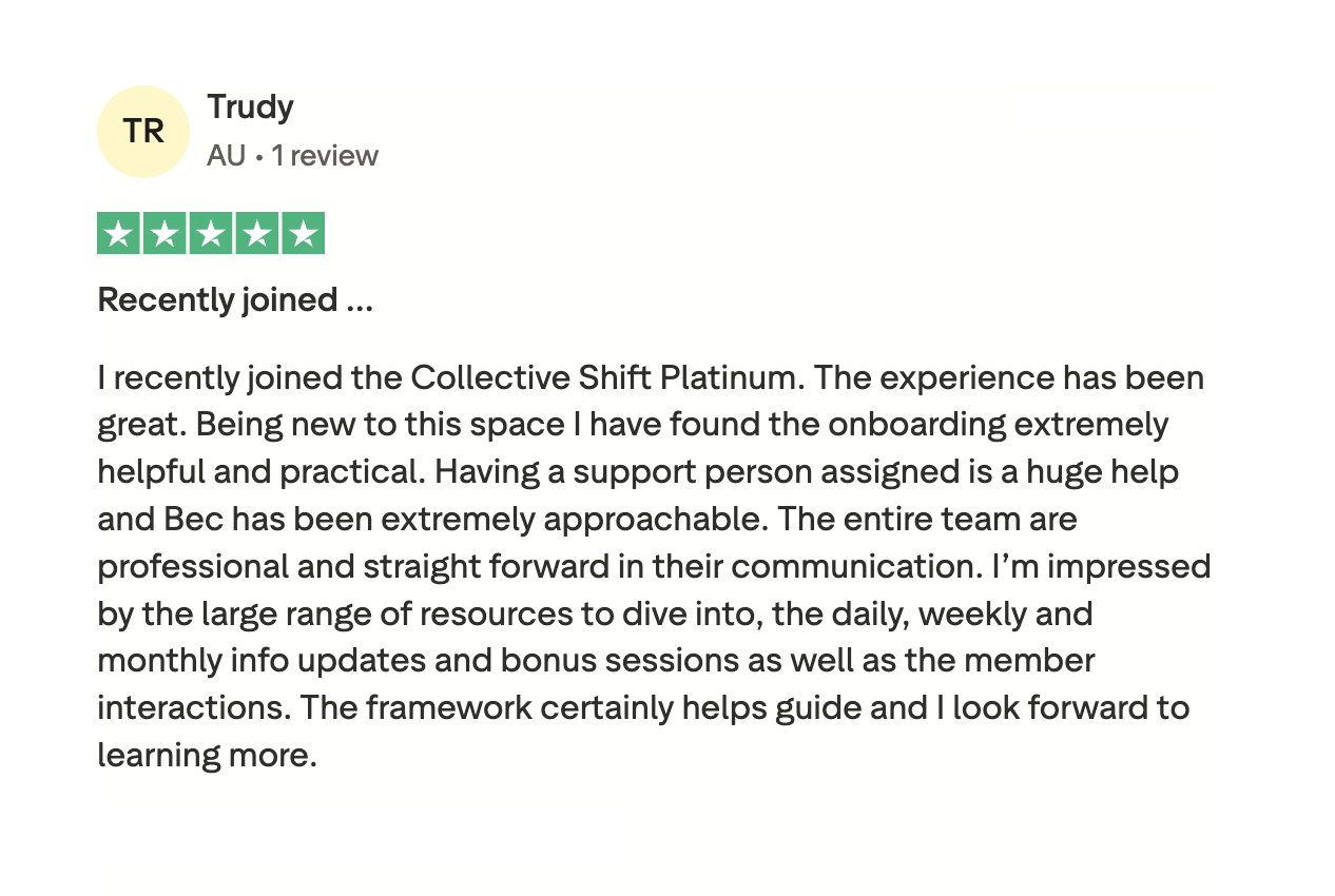 Trustpilot review · Robyn Peach
