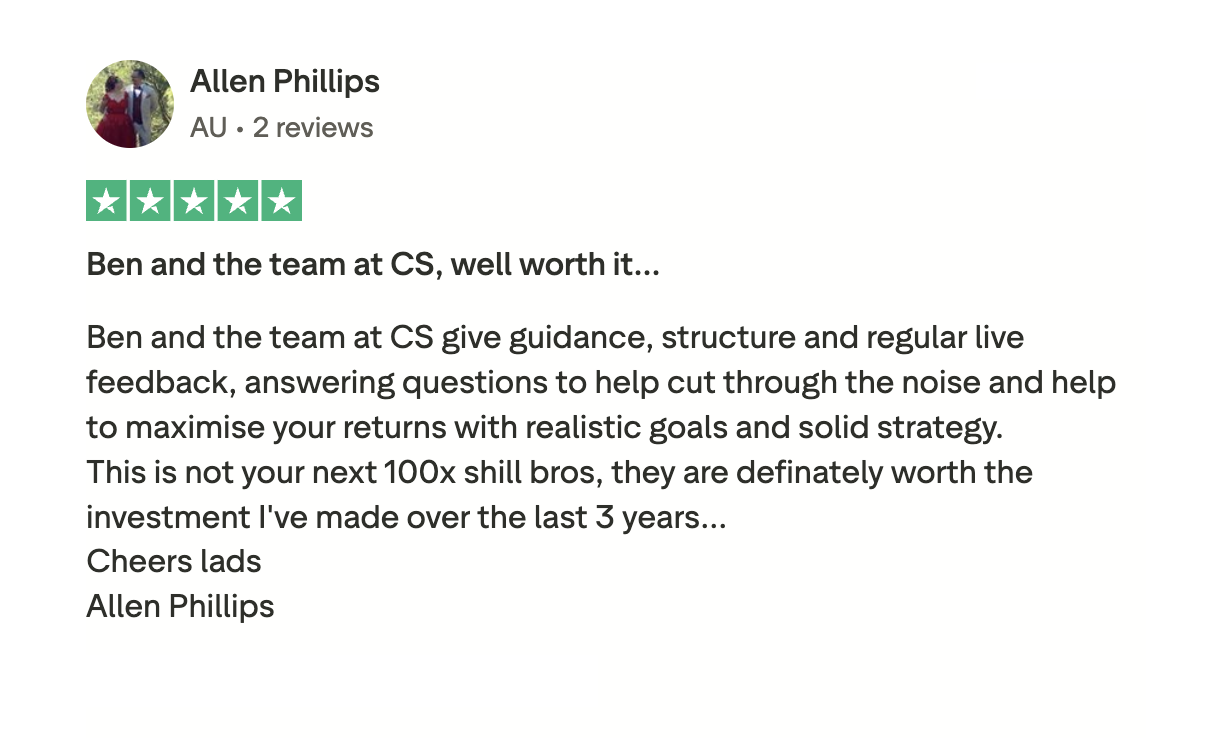 Trustpilot review · Adam Smith