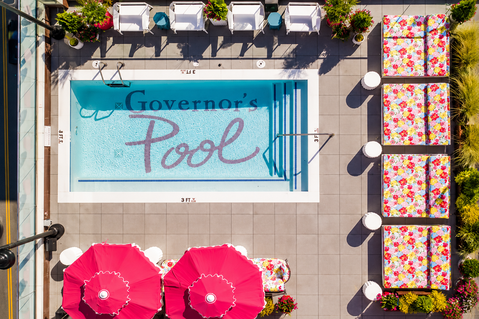Aerial view of the Governor's Pool