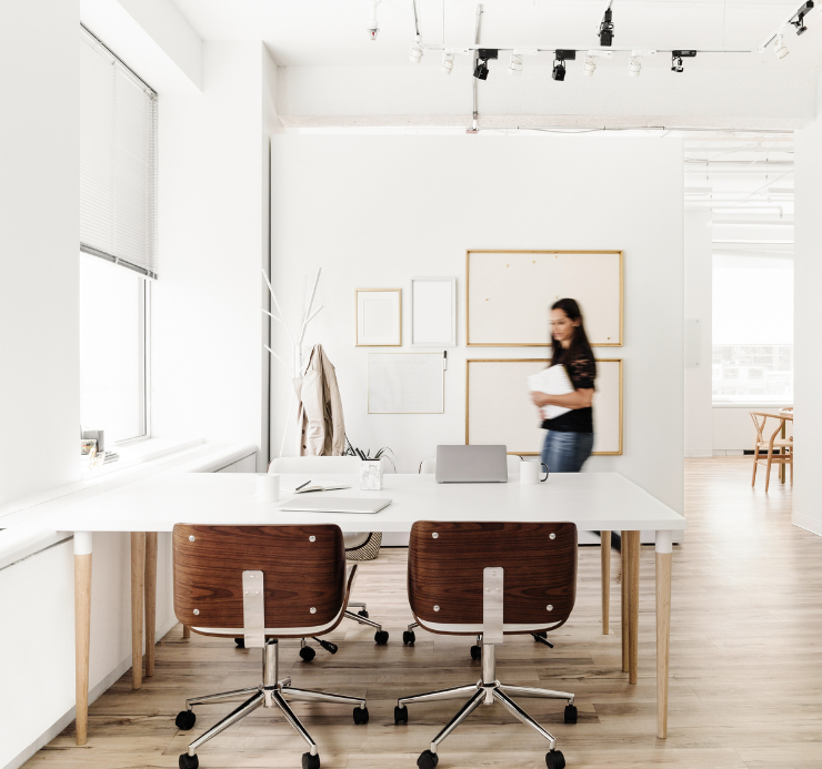 Bright studio workspace