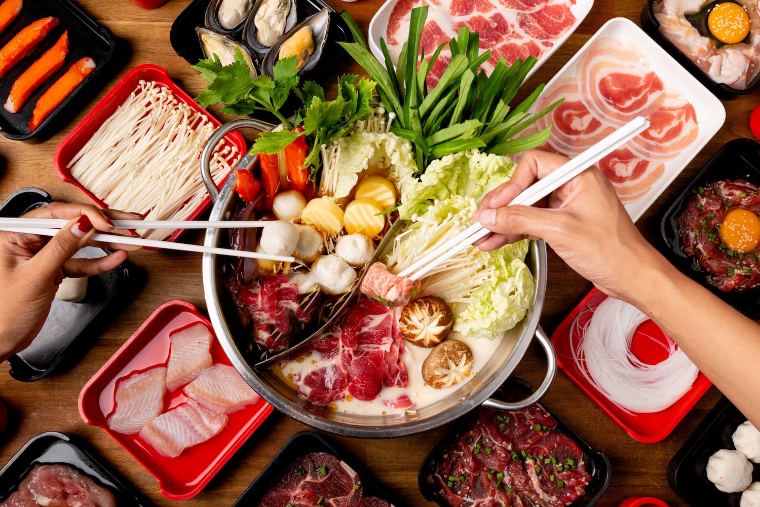 Volcano Korean BBQ & Hot Pot food