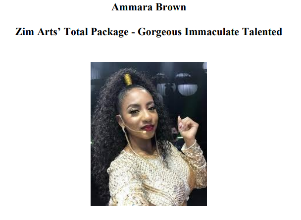 Ammara Brown — Zimbabwean Music legend