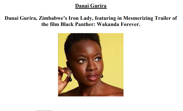 Danai Gurira — Zimbabwean Movies legend