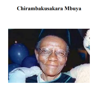 Mbuya Chirambakusakara — Zimbabwean Broadcasting legend