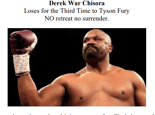 Derek "War" Chisora — Zimbabwean Boxing legend