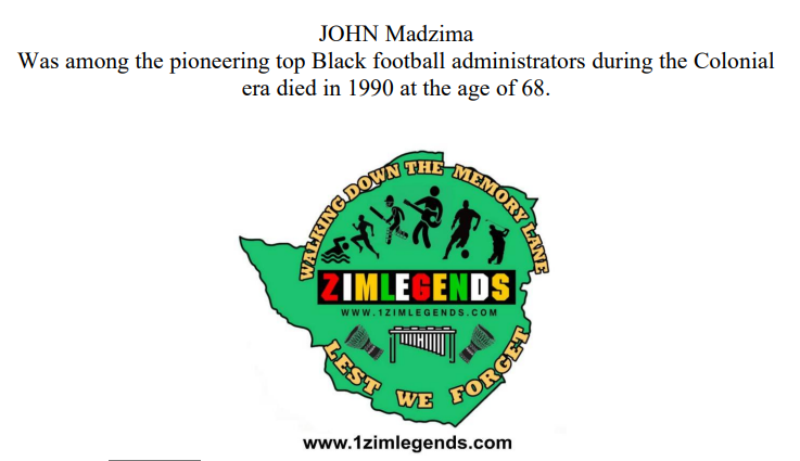 John Madzima — Zimbabwean Soccer legend