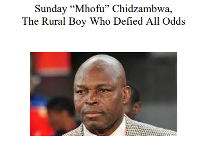 Sunday Mhofu Chidzambwa — Zimbabwean Soccer legend