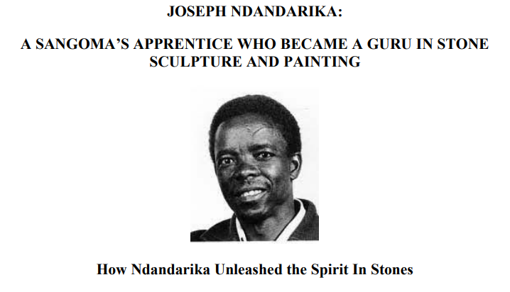 Joseph Ndandarika — Zimbabwean Stone/Wood Carving legend