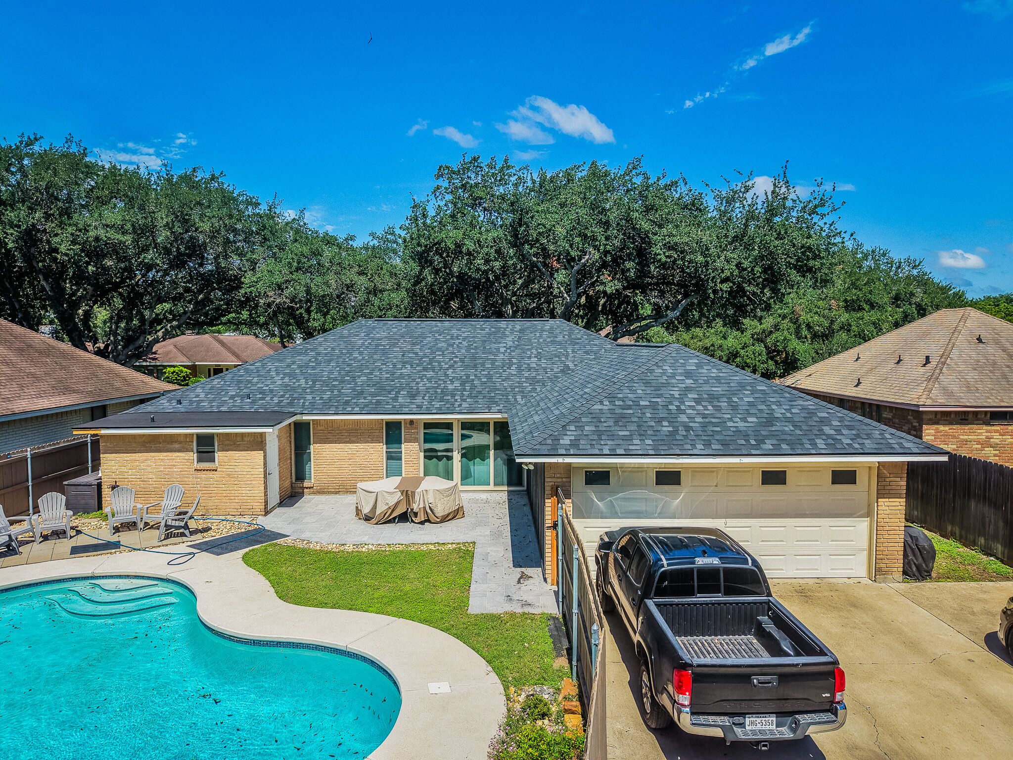 Roof replacement completed by Trace Roofing & Construction in McAllen TX