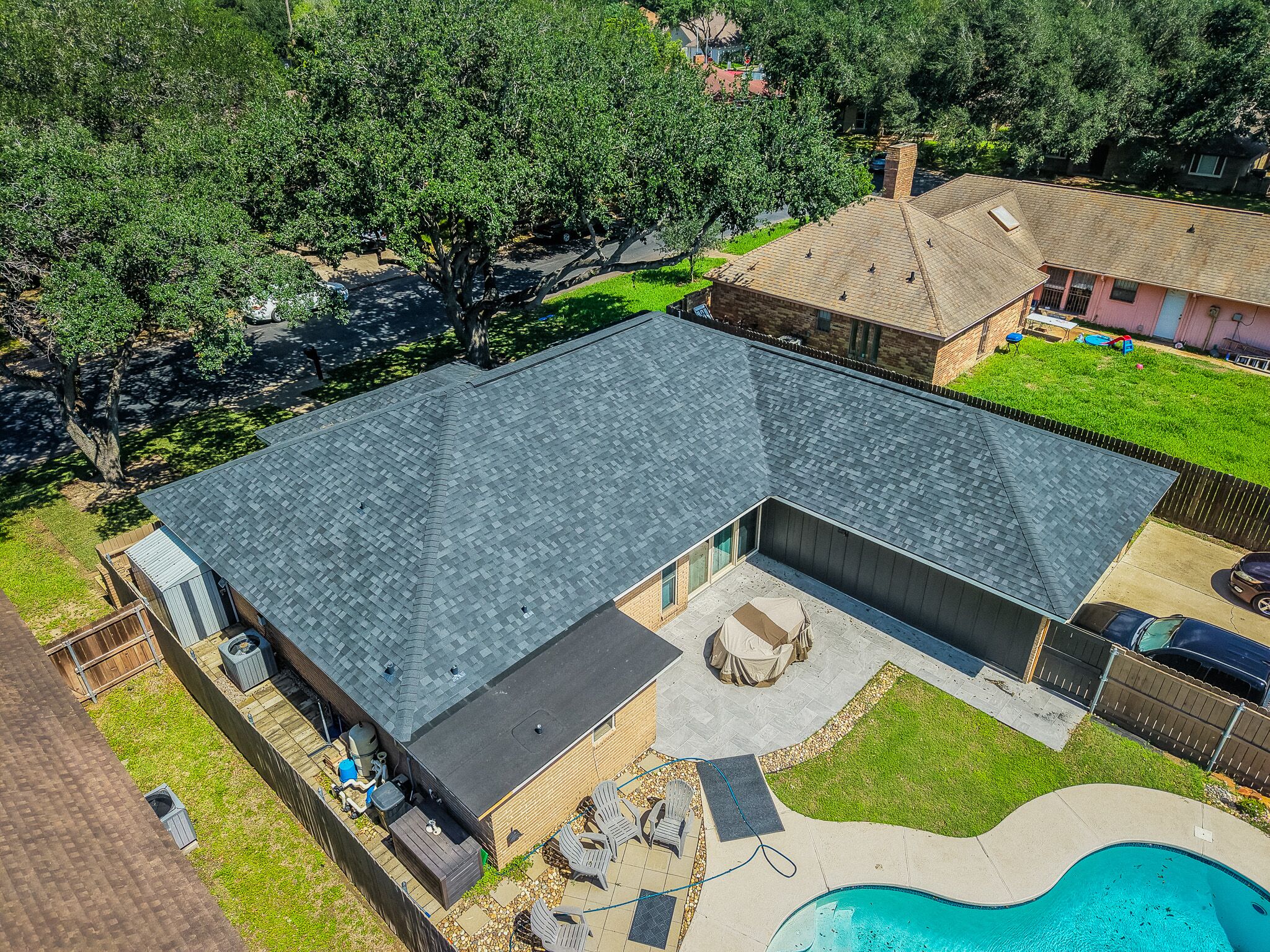 Roof replacement completed by Trace Roofing & Construction in McAllen TX