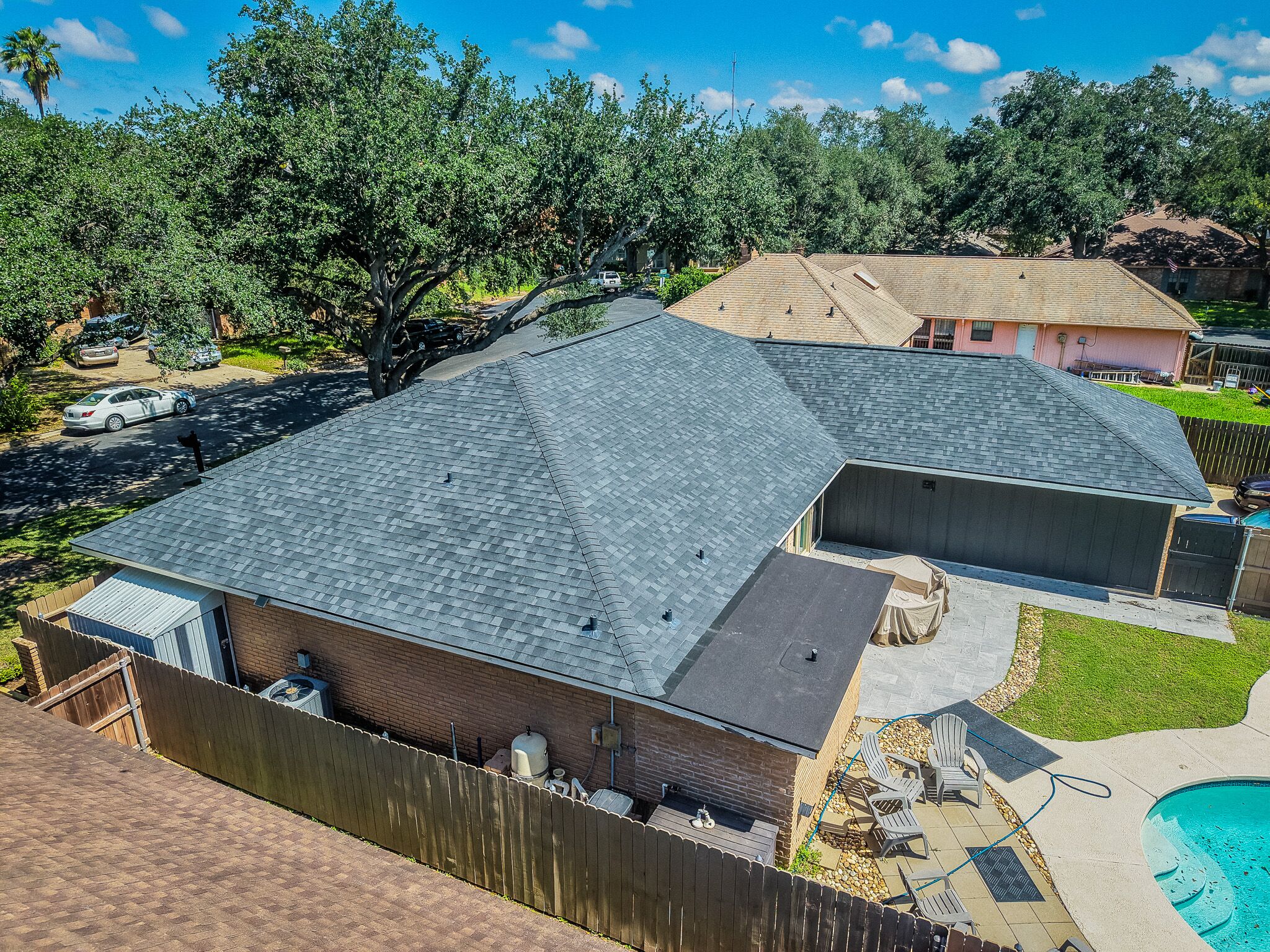 Roof replacement completed by Trace Roofing & Construction in McAllen TX