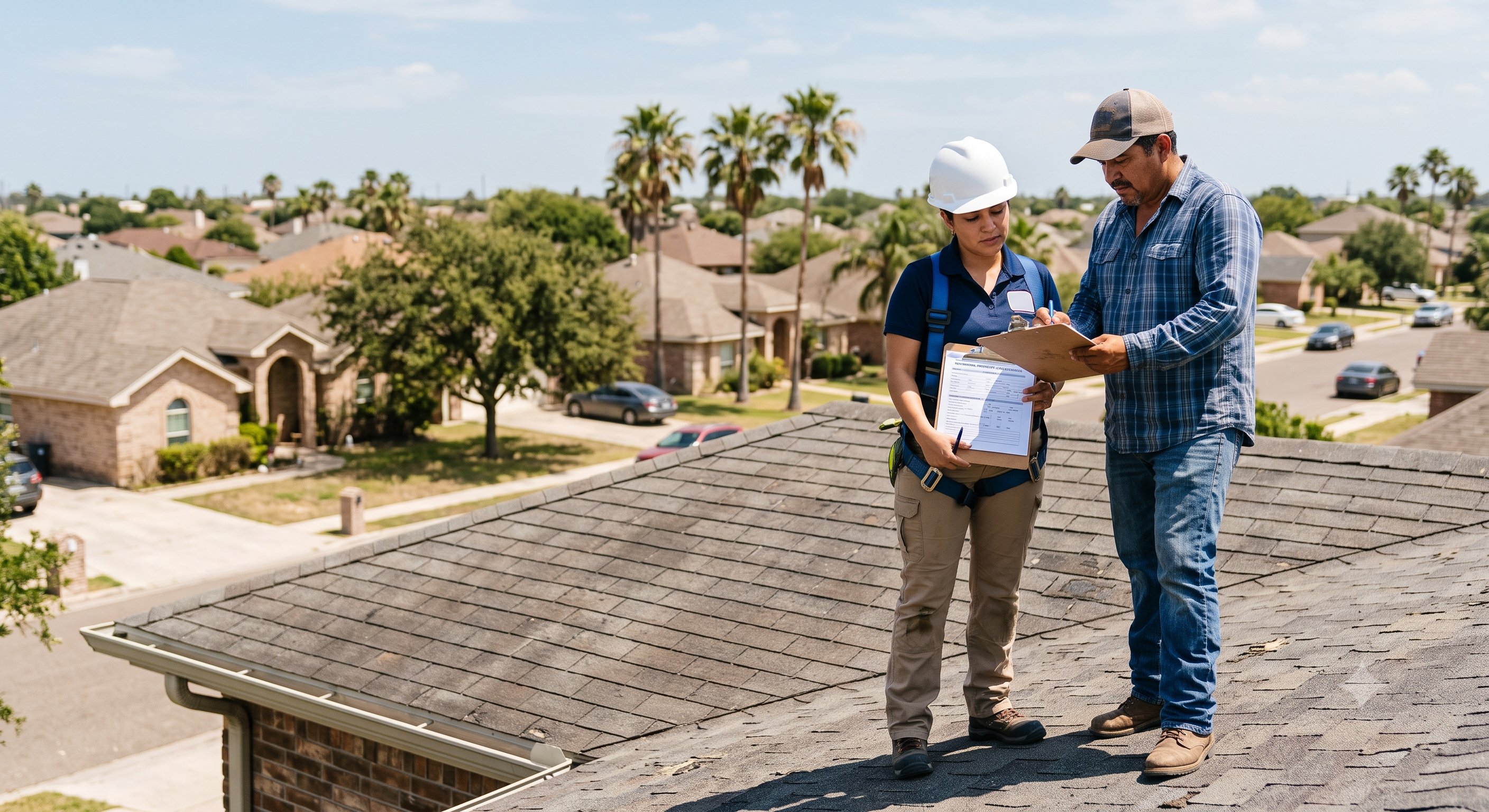 Storm damage roof replacement by Trace Roofing in McAllen TX