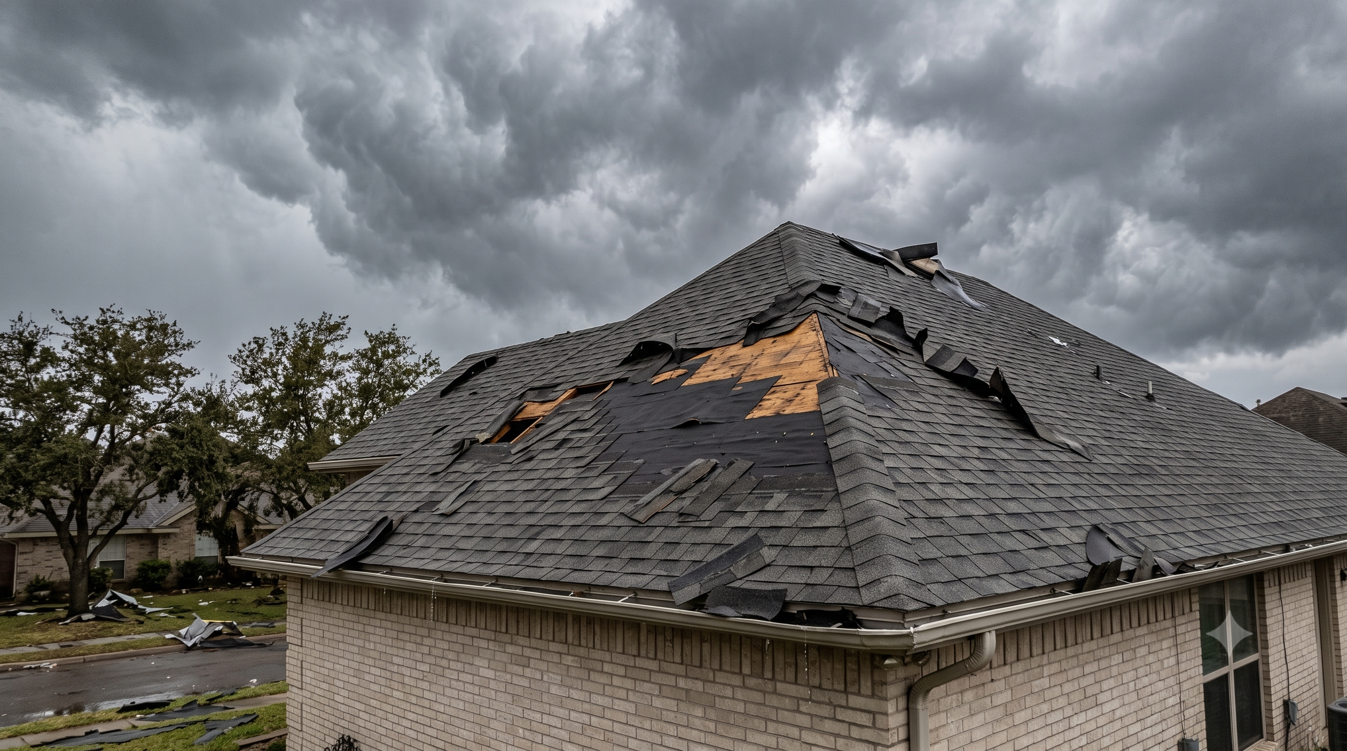 Wind damage roof repair and inspection by Trace Roofing in the RGV