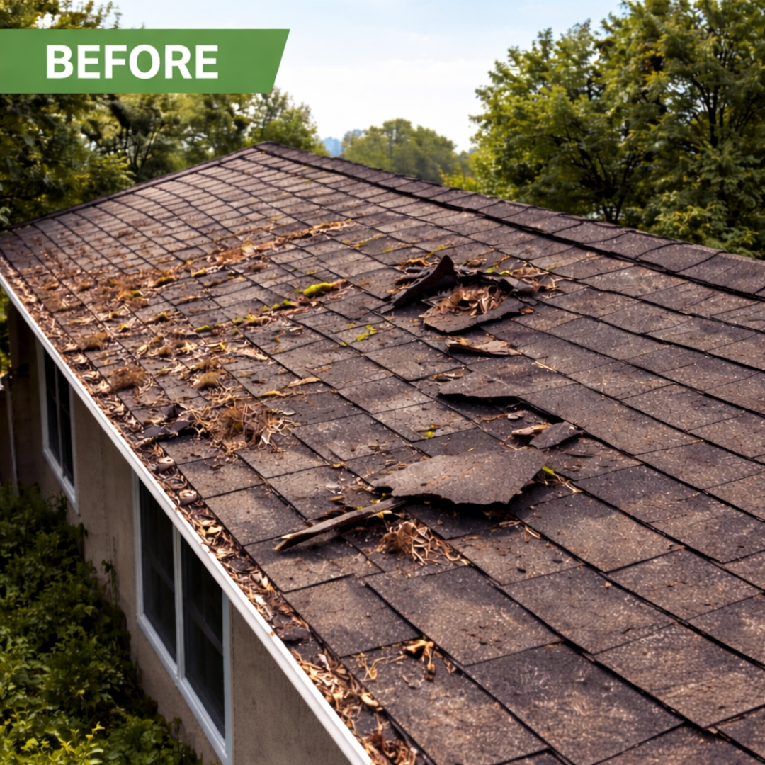 Roofing before