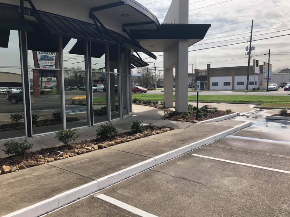 Yard with newly installed sod in Ruston, LA
