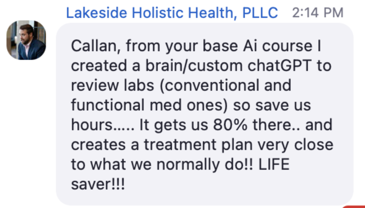 Lakeside Holistic Health testimonial