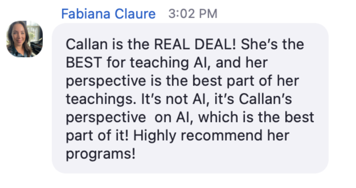 Fabiana Claure testimonial