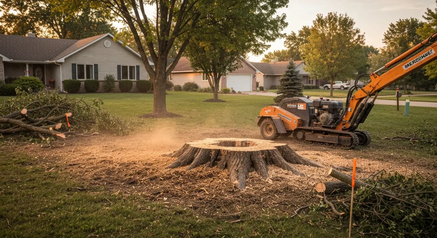 Storm cleanup stump removal