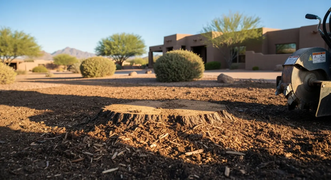 Stump grinding service