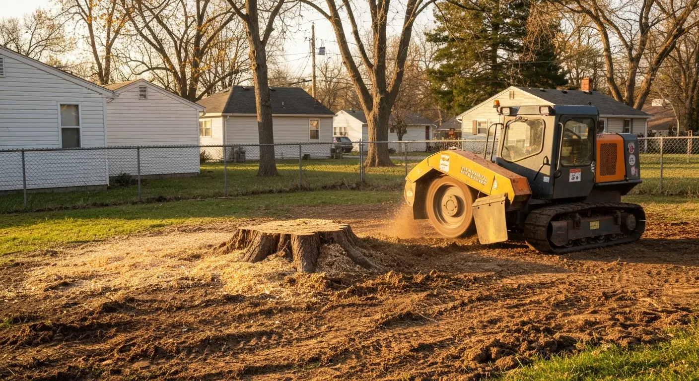 Stump grinding service