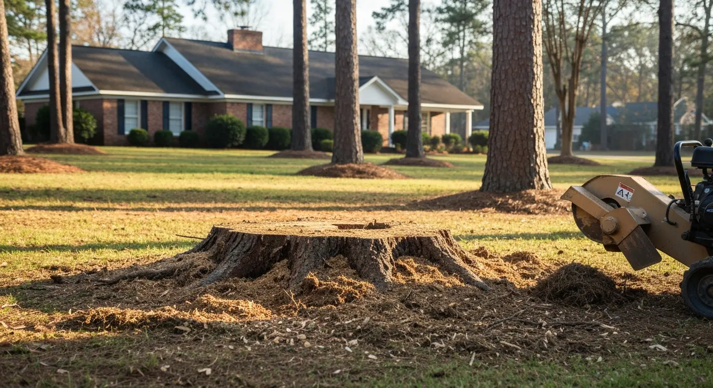 Stump grinding service in Florence MS