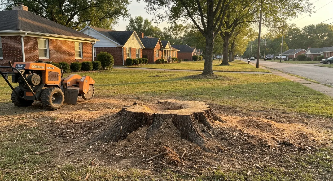 Stump grinding service