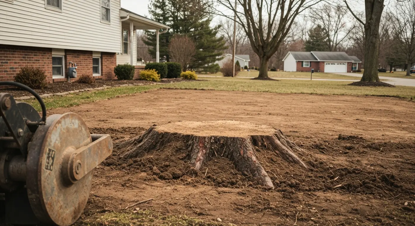 Hardwood stump removal